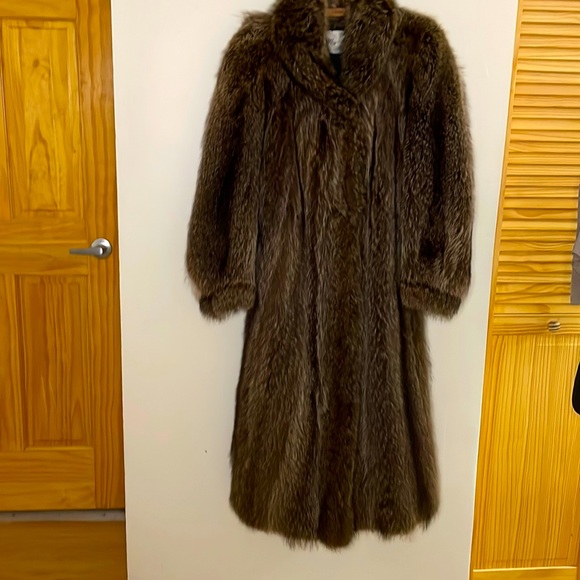 Evans FUR Full length coat- Sz 10-12 - Picture 4 of 10